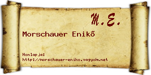 Morschauer Enikő névjegykártya